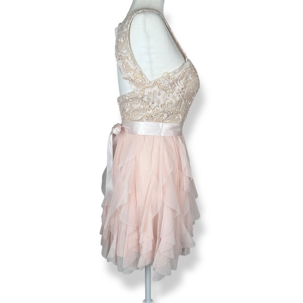 Teeze‎ Me Party Dress Womens Size 7 Pink Lace Ballet Angel Coquette Fairy Glam - Picture 3 of 12